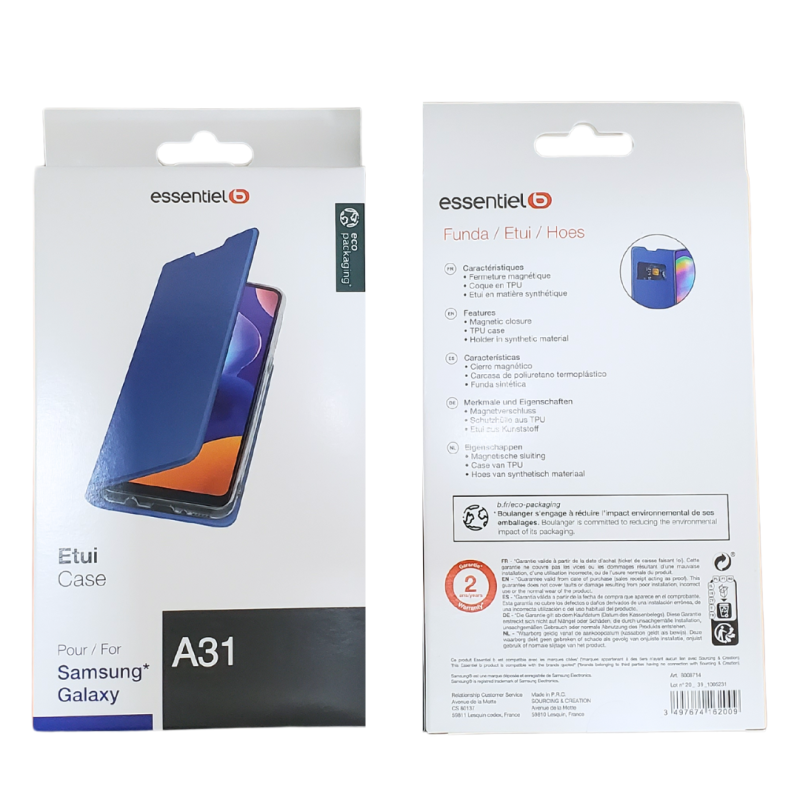 Etui ESSENTIELB pour Samsung Galaxy A31 Bleu — Accessoire · Smarty Paris 18e