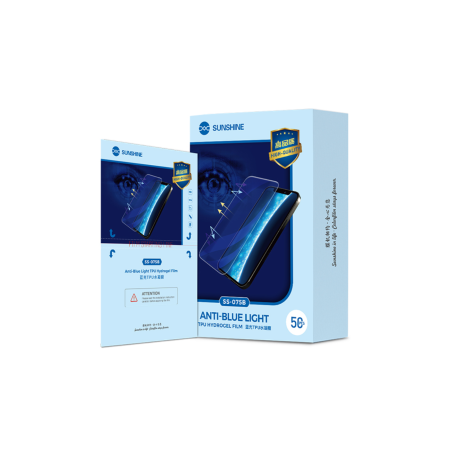 Film Hydrogel Anti-Lumière Bleue en TPU SUNSHINE SS-075B - 50Pcs (Code SUNSHINE) — Sunshine · Smarty Paris 18e