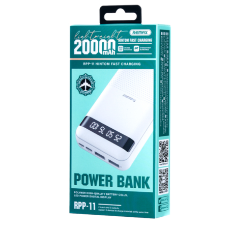 Power bank 20000mAh REMAX Hintom RPP-11 – Charge rapide 2.4A | Smarty Paris 18e