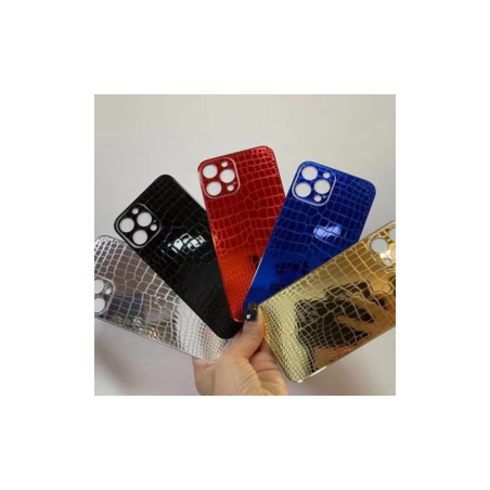 Film de Protection Arrière en Verre avec Motif Crocodile pour iPhone -