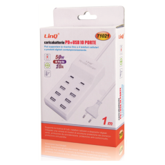 Station de Charge Rapid PD+USB 10 Porte LinQ T1021 — LinQ · 