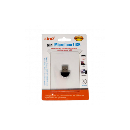 Mini Microphone USB LinQ MIC02A - Protections Ref A1417 | Smarty Paris