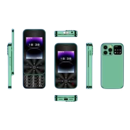 Mini Phone ECO i18 Pro – Dual Nano SIM, 2GB + 16GB, 2.4-inch Green