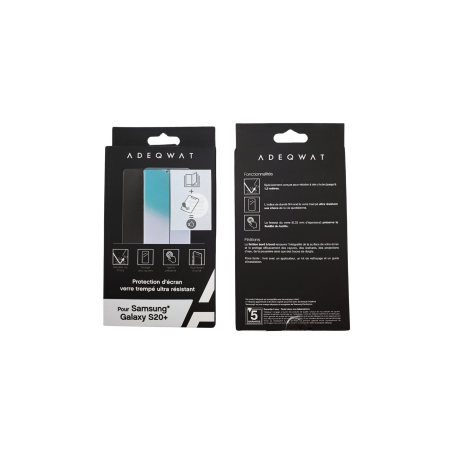 Verre Trempé Intégral ADEQWAT pour Samsung Galaxy S20 Plus - Protectio