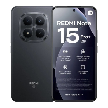 Xiaomi Redmi Note 15 Pro+ 5G 8 Go 256 Go noir | Smarty