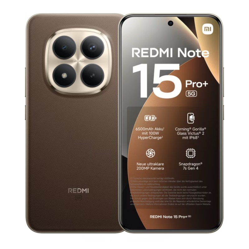 Xiaomi Smartphone Redmi Note 15 Pro+ 5G – 8 Go/256 Go Brun Moka