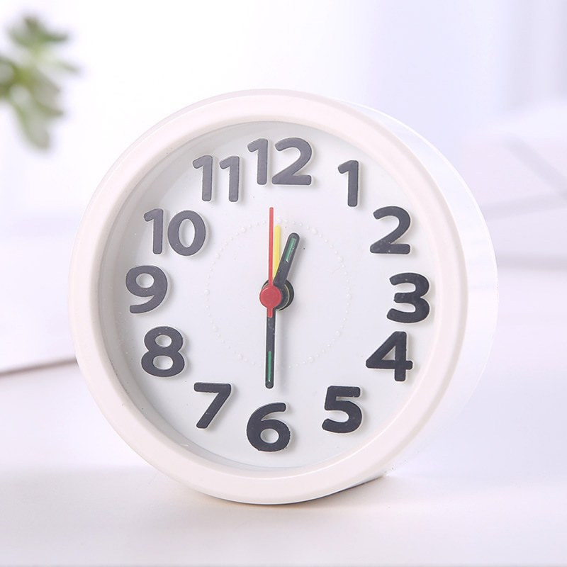 Quartz Travel Alarm Clock ECO – Round White Quartz Travel Alarm Clock ECO – Round White