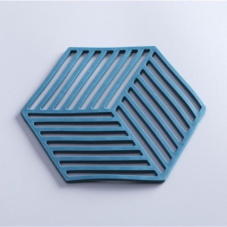 Dessous de plat silicone ECO – Rayé bleu