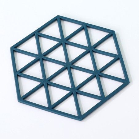 Dessous de plat silicone triangle bleu ECO | Smarty