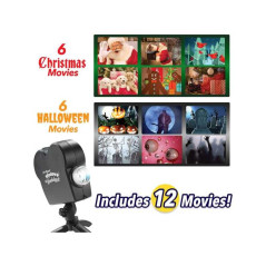 Projecteur Polyvalent pour Fêtes de Noël, Halloween et Ambia