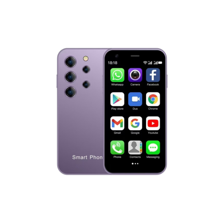 Mini Smartphone Android S25 - 3G, 2 Go/16 Go, Écran 3.0" - Violet - Ne
