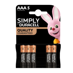 Piles Alcalines Duracell Mini AAA Simplement LR03 MN2400 x 5