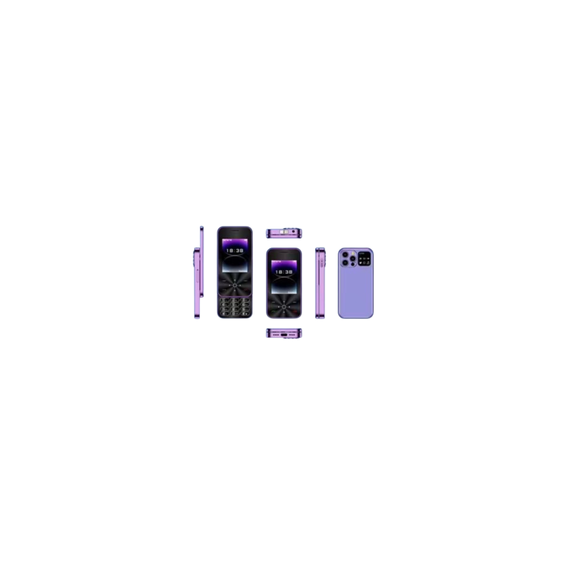 Mini Telephone Portable i18 Pro Dual Nano SIM 2+16Go 2.4‘’ Violet Mini Telephone Portable i18 Pro Dual Nano SIM 2+16Go 2.4‘’ Violet