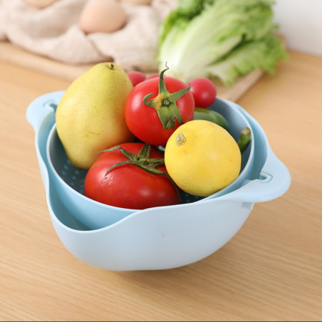 Panier de lavage légumes double couche ECO – Plastique