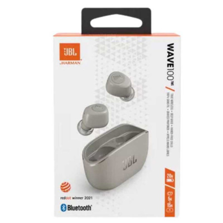 Écouteurs Bluetooth JBL Wave 100 TWS - JBLW100TWSIVR - Beige