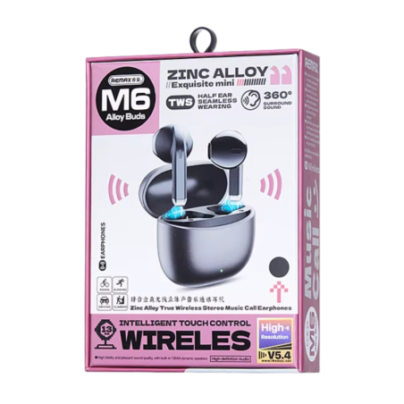 Écouteurs Sans Fil Remax AlloyBuds M6 - Argen | Smarty Paris