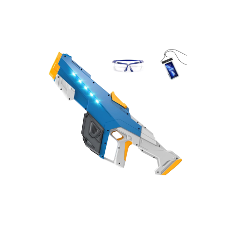 Pistolet à Eau Électrique Puissant – Avec Effets de Lumière + Lunettes de Protection - Bleu · Smarty Paris