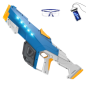 Pistolet à Eau Électrique Puissant – Avec Effets de Lumière + Lunettes de Protection - Bleu