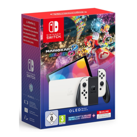Console Nintendo Switch OLED + Mario Kart 8 + 12 Mois NSO - 