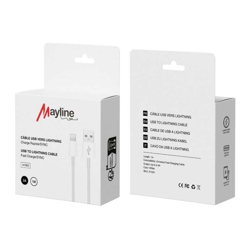 Câble USB vers Lightning Mayline – 1 m 20 W
