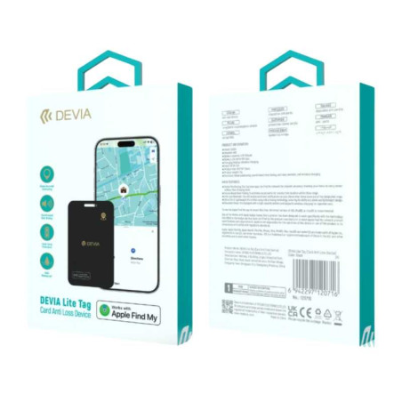 Localisateur d'objet Devia Lite Tag - Format carte 1,5 mm - 