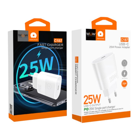 USB-C Charger WUW C187 – 25W PD black