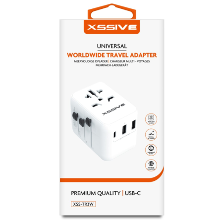 Universal Travel Adapter XSSIVE XSS-TR3W – fast charging