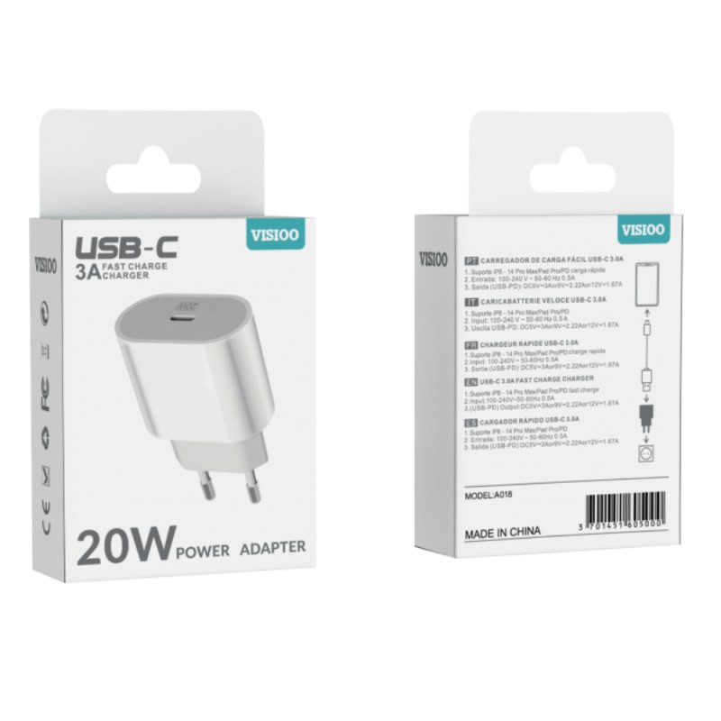 Charger D-power USB-C 20W PD A018/CH1200 – White Charger D-power USB-C 20W PD A018/CH1200 – White