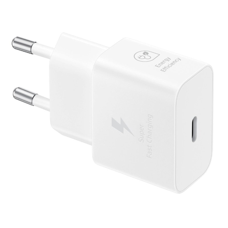Samsung Chargeur secteur EP-T2510EWE – USB-C PD 25W Blanc Samsung Chargeur secteur EP-T2510EWE – USB-C PD 25W Blanc