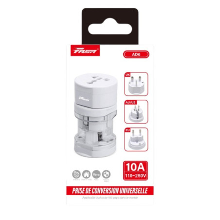 Adaptateur universel FASR AD6 10A blanc | Smarty