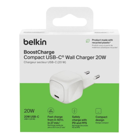 Belkin USB-C Wall Charger WCA009kqWH – 20W White