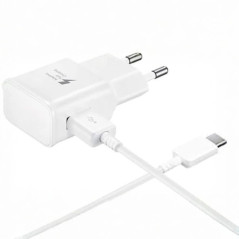 Samsung chargeur rapide 15W + câble USB-C blanc
