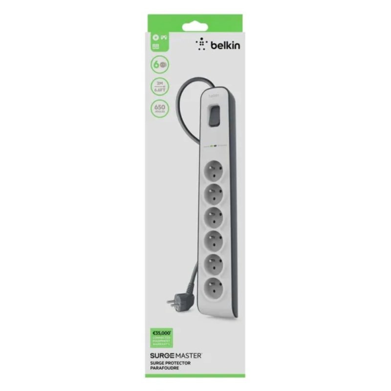 Belkin Surge Protector Power Strip BSV603CA2M – 6 Outlets 2 m Belkin Surge Protector Power Strip BSV603CA2M – 6 Outlets 2 m
