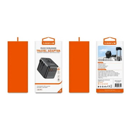Adaptateur de voyage Xssive XSS-TR7 – universel 25W