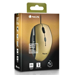 Souris Ergonomique Filaire NGS Moth Gold USB/Type C Avec Bou