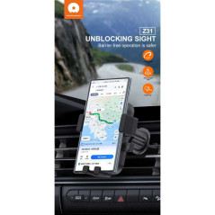 Support Téléphone Voiture - Noir (WUW-Z31) — Accessoire · Sm