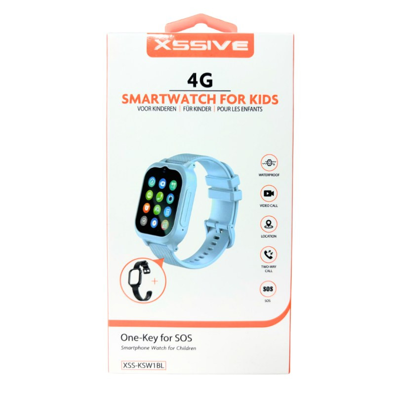Kids 4G GPS Smartwatch XSSIVE XSS-KSW1BL – Blue Kids 4G GPS Smartwatch XSSIVE XSS-KSW1BL – Blue