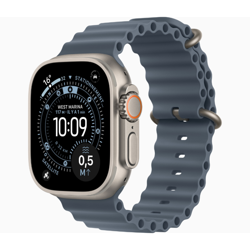 Montre Connectée Apple Watch Series Ultra 3 GPS 49mm Titane Naturel Avec Bracelet Sport M/L Montre Connectée Apple Watch Series Ultra 3 GPS 49mm Titane Naturel Avec Bracelet Sport M/L