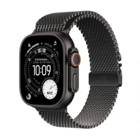 Apple Watch Ultra 3 – 5G Cellular 49mm Black Titanium Milanese Medium