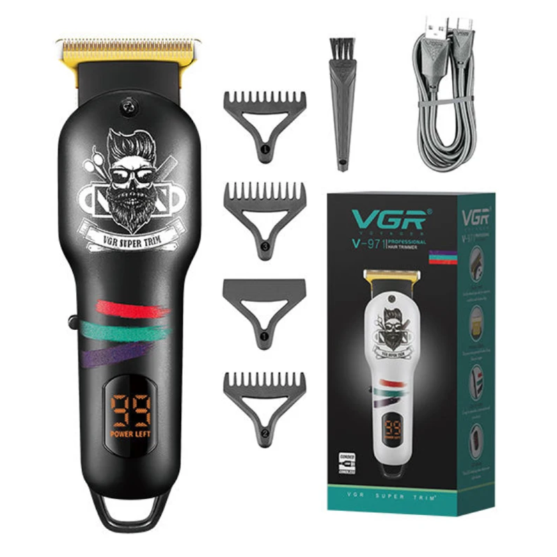 Tondeuse à Cheveux Électrique Rechargeable à Affichage Numérique sans fil VGR V-971