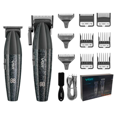 Tondeuse à cheveux + Tondeuse à cheveux Professionnelle 2 pcs VGR V-64