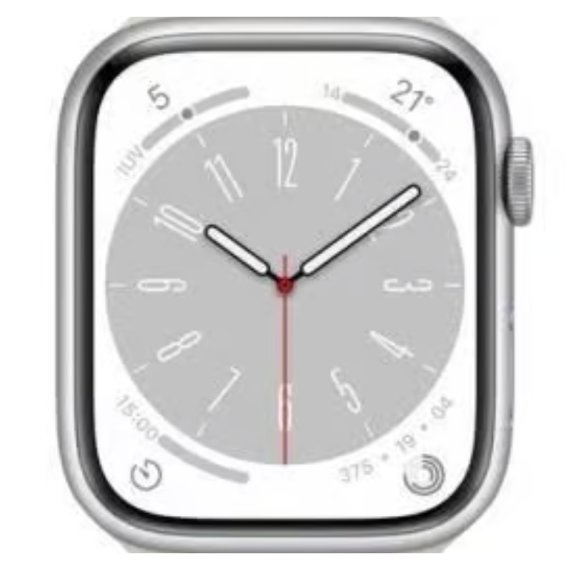Smartwatch Apple Watch Series 8 GPS 45mm – Silver aluminum, no band or accessories · Refurbished Grade A
