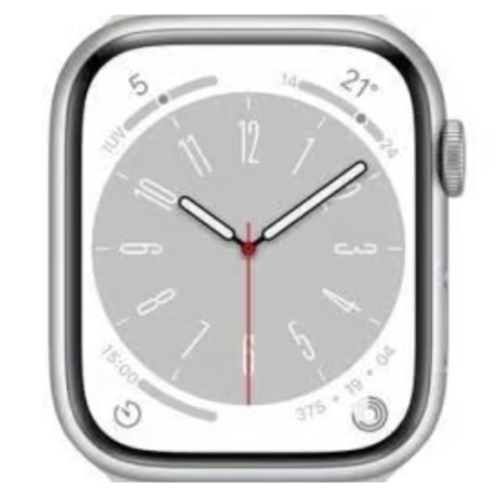 Smartwatch Apple Watch Series 8 GPS 45mm – Silver aluminum, no band or accessories · Refurbished Grade A