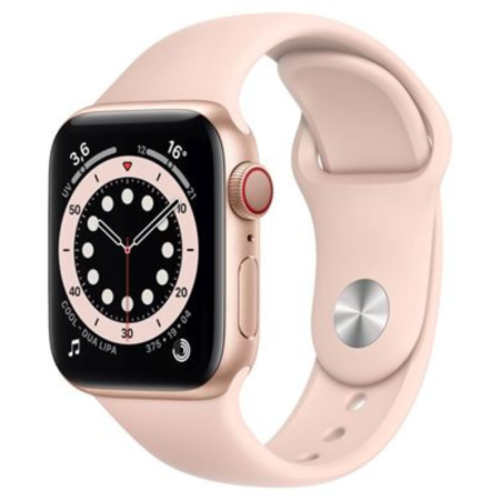 Smartwatch Apple Watch Series 6 Cellular 40mm – Gold aluminum, Pink band · Refurbished