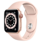 Smartwatch Apple Watch Series 6 Cellular 40mm – Gold aluminum, Pink band · Refurbished