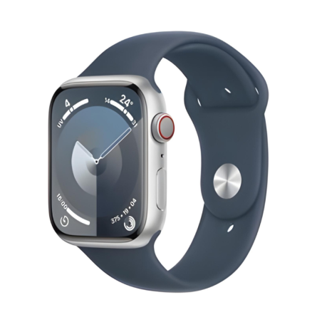 Smartwatch Apple Watch Series 9 GPS 45mm – Silver Aluminum, Sport Band, Grade AB · Refurbished