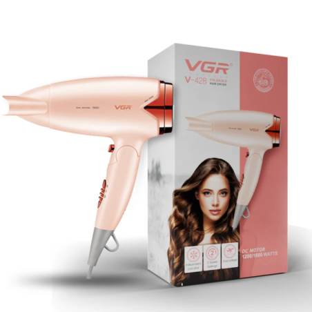 Sèche-cheveux pliable VGR 1200/1600W Moteur C | Smarty Paris