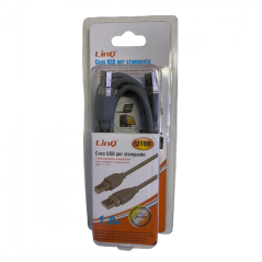 Câble Imprimante USB Mâle/Mâle 1,8M LinQ U18B - Alimentation