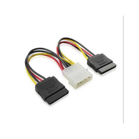 Adaptateur d'alimentation 4 pin Mâle / 2 * 15 Pin SATA coudé