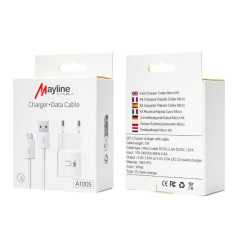 Kit Chargeur 10W Câble Micro 1M (Mayline) - Alimentation Ref